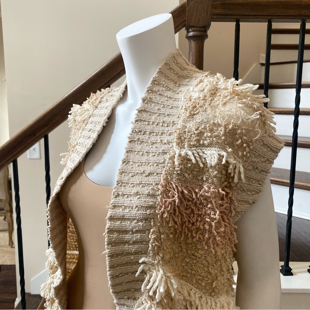 ANTHROPOLOGIE MOTH Quinta Boho Fringe Cardigan, X Small - Picture 4 of 10